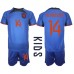 Günstige Niederlande Davy Klaassen #14 Babykleidung Auswärts Fussballtrikot Kinder WM 2022 Kurzarm (+ kurze hosen)